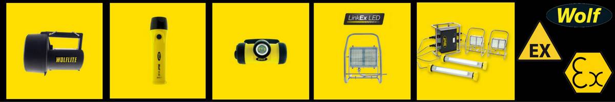 Wolf Rechargeable Floodlights & Worklights - Hazardous Area ATEX Zone 1 & Zone 2